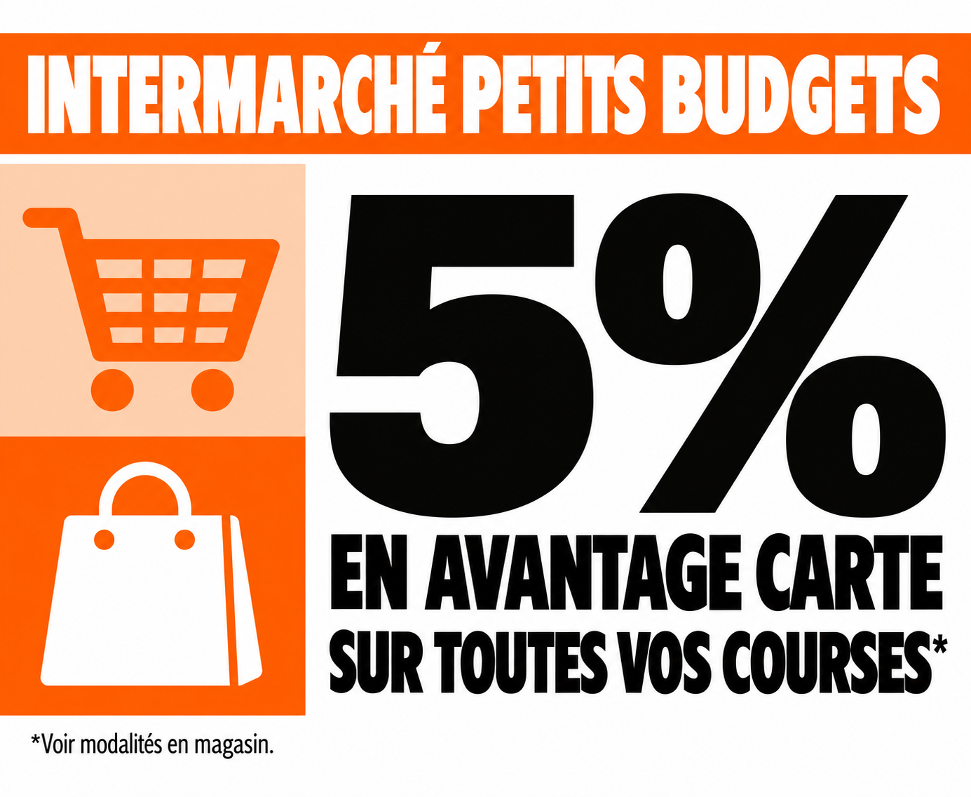 INTERMARCHÉ PETITS BUDGETS — avantages carte, voir modalités en magasin